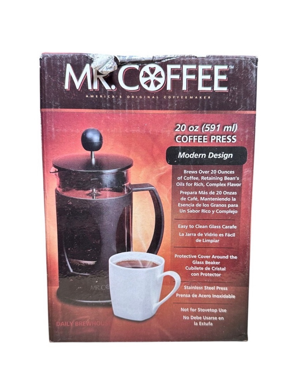 Mr. Coffee 20 oz Coffee Press - Black